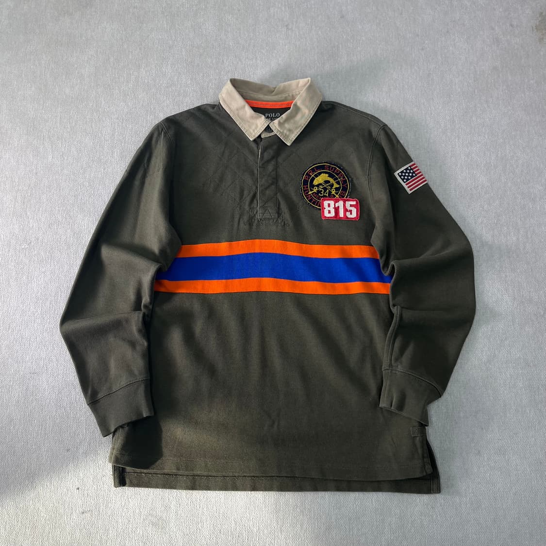 95 폴로랄프로렌 신형 성조기 카키 럭비티  상품이미지1