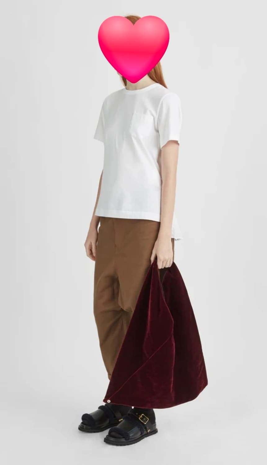 MM6 메종마르지엘라 벨벳 트라이앵글백 재패니즈백 토트백 숄더백 GD85 상품이미지10