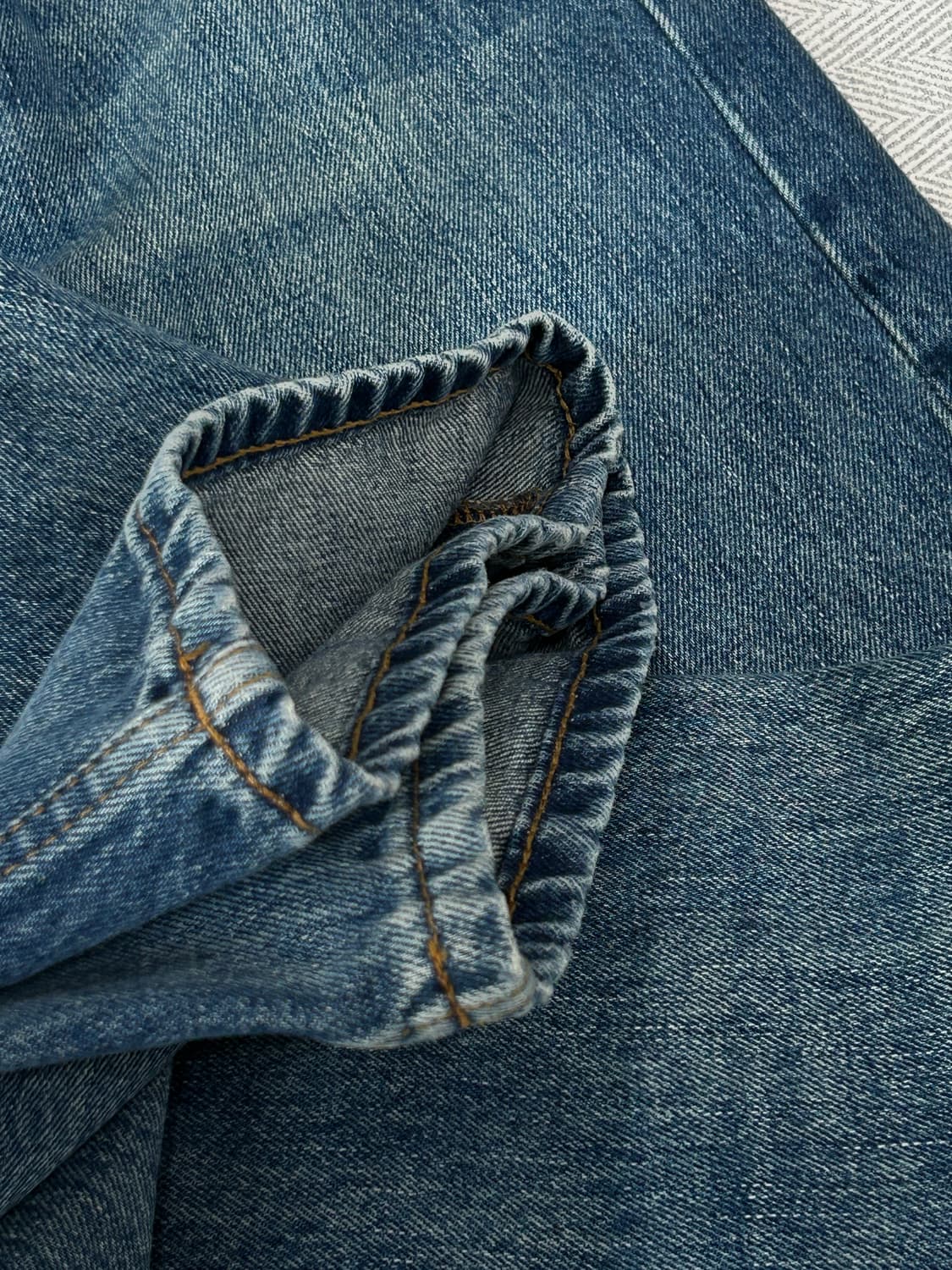 자라 ZARA 레귤러 테이퍼드핏 데님 팬츠 청바지 와이드 상품이미지8