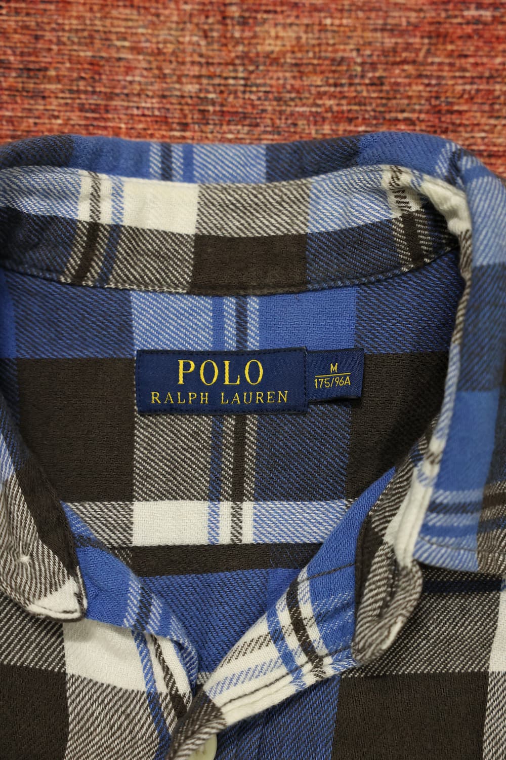 폴로랄프로렌 블루 플란넬 체크셔츠 판매 상품이미지8