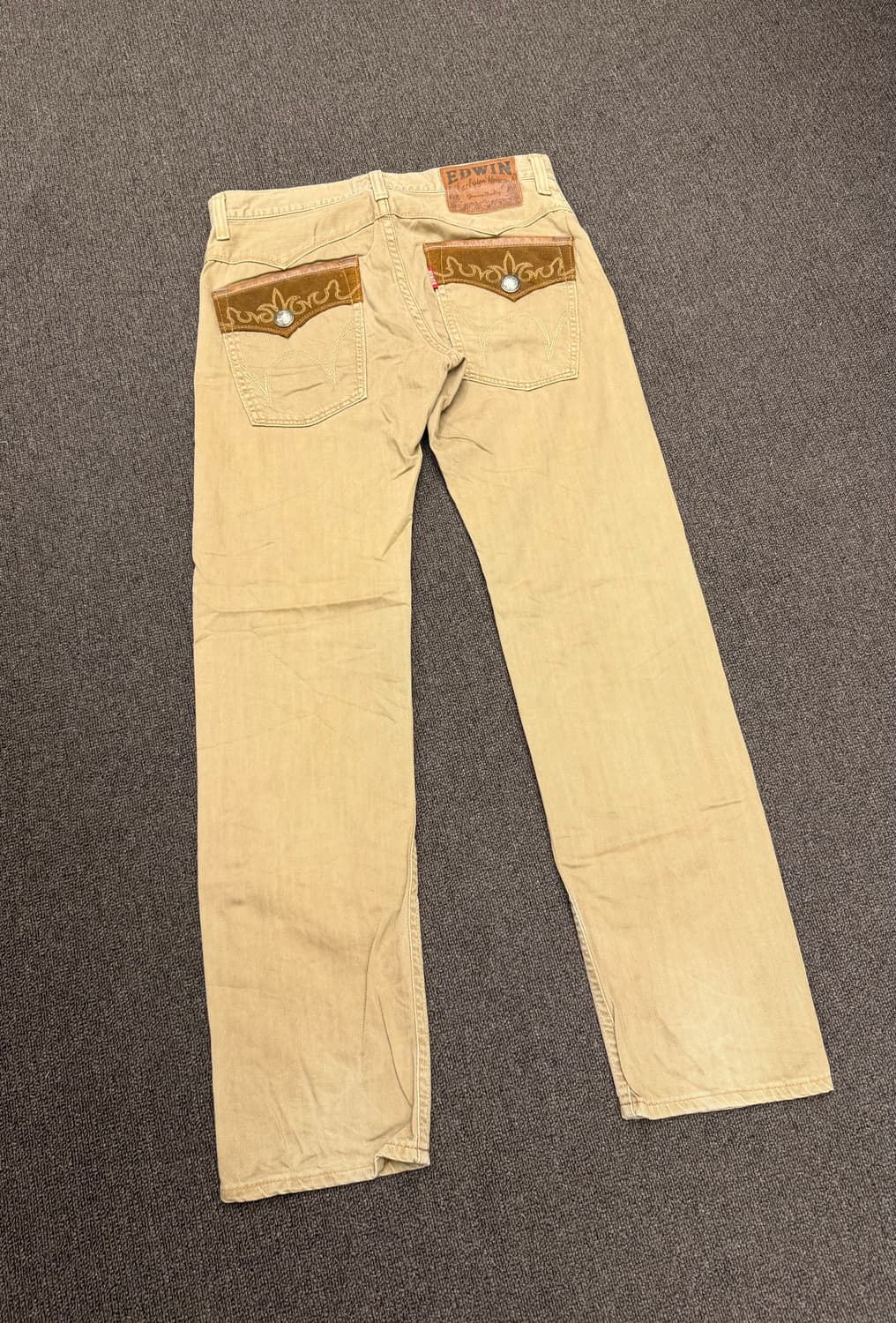 32)에드윈 빈티지 웨스턴 콘쵸 베이지 데님팬츠 상품이미지4