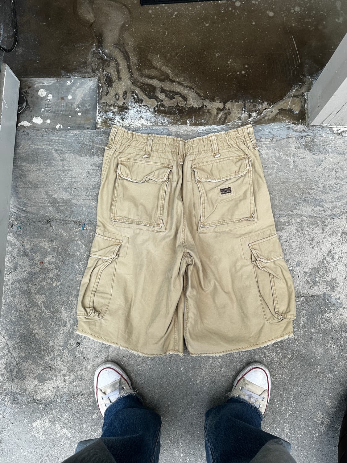 Abercrombie & Fitch 카고 버뮤다 팬츠 베이지 상품이미지4