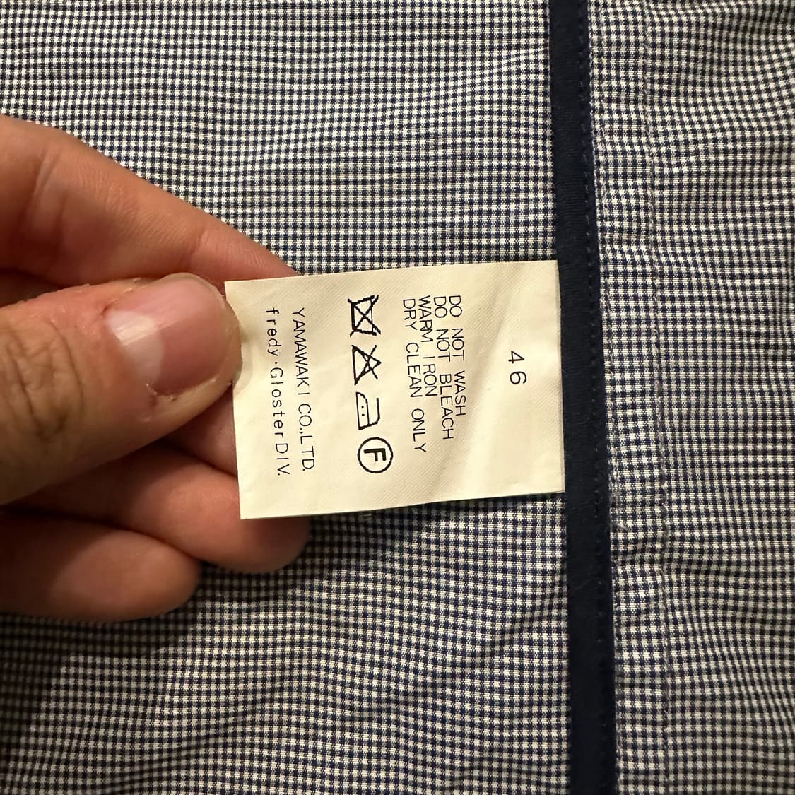 Navy 올메텍스 하운드투스 패턴 재킷  상품이미지8