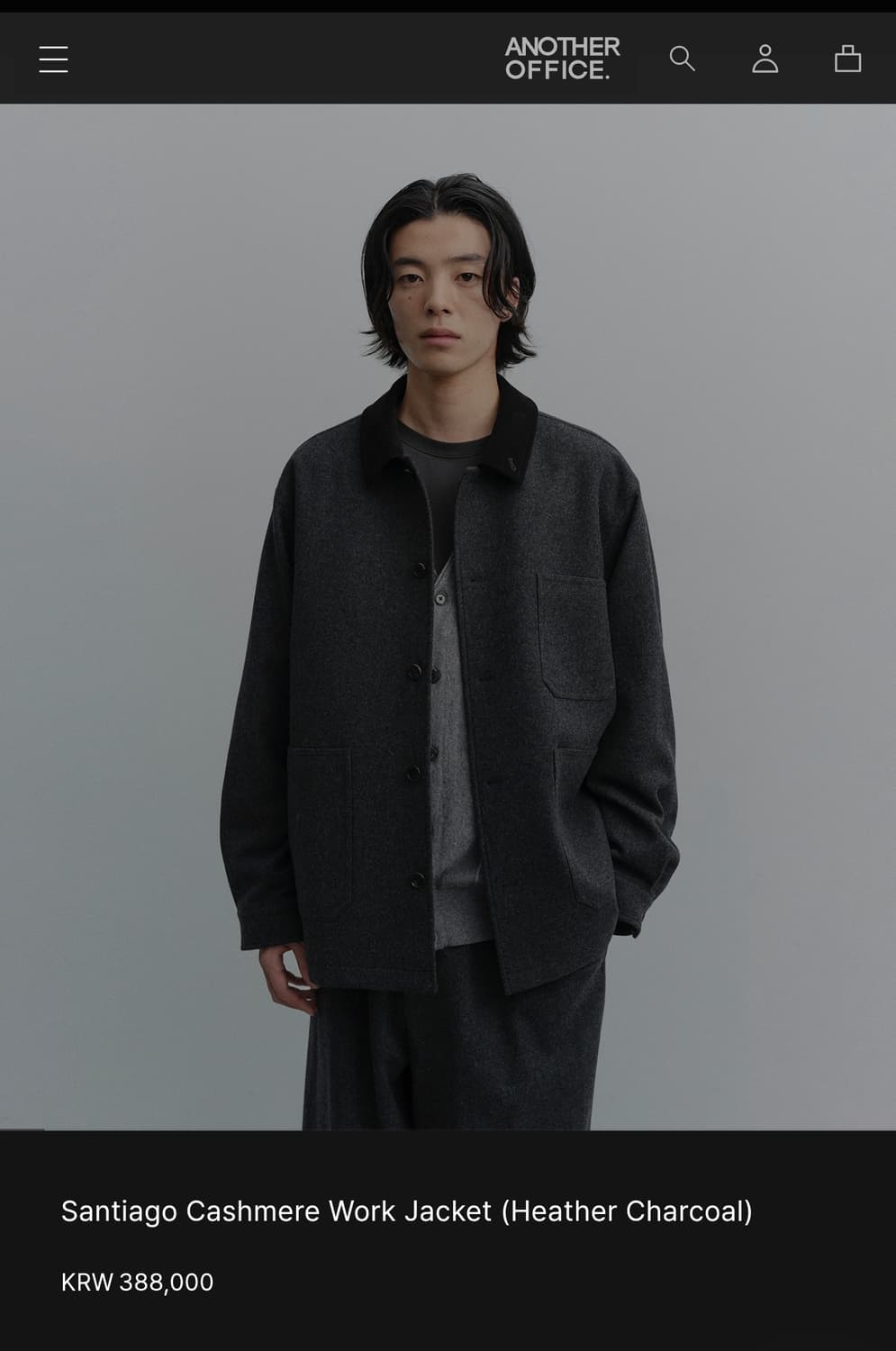 [1] 어나더오피스 산티아고 캐시미어 워크자켓 상품이미지1