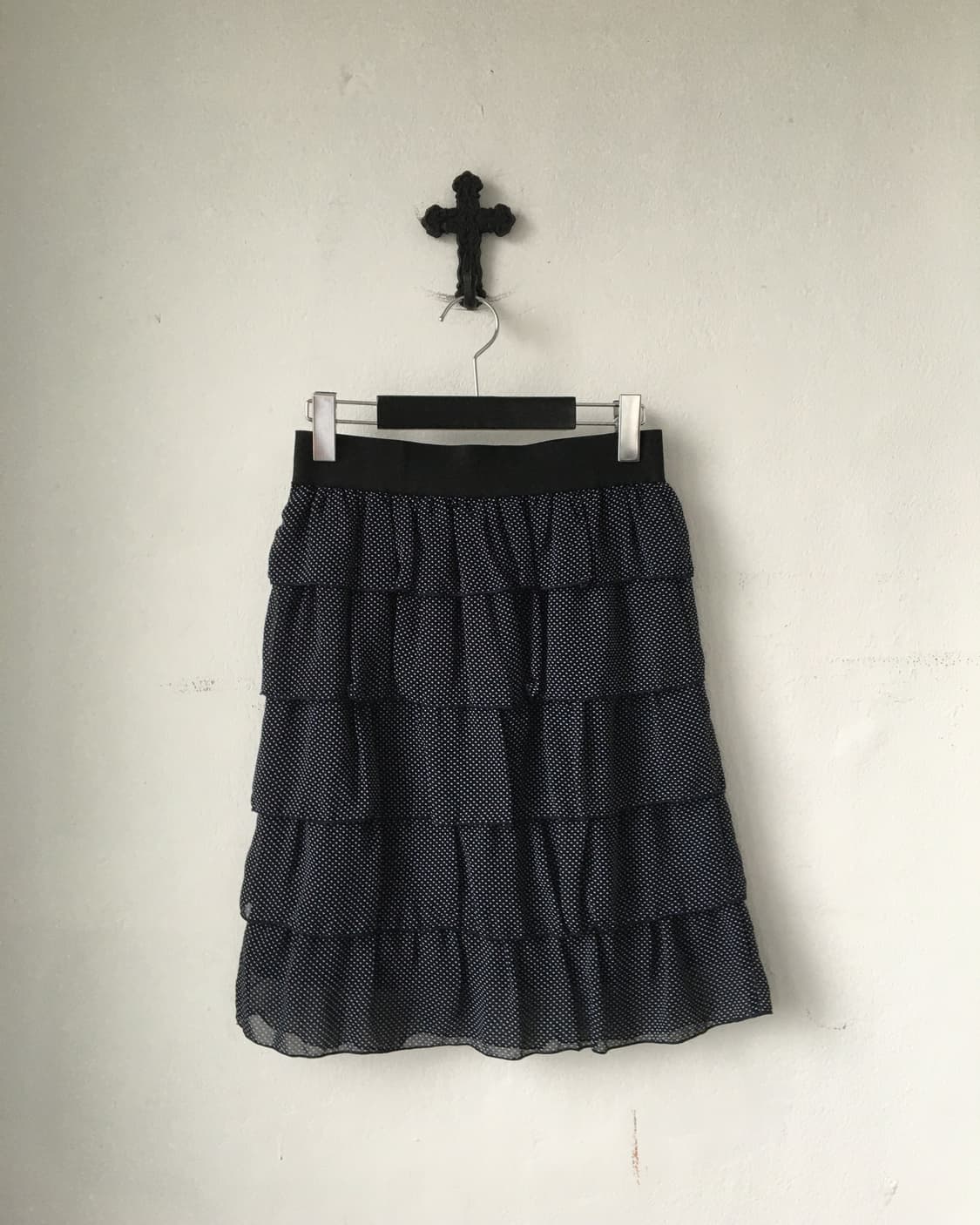 Dot pattern layer midi skirt 상품이미지1
