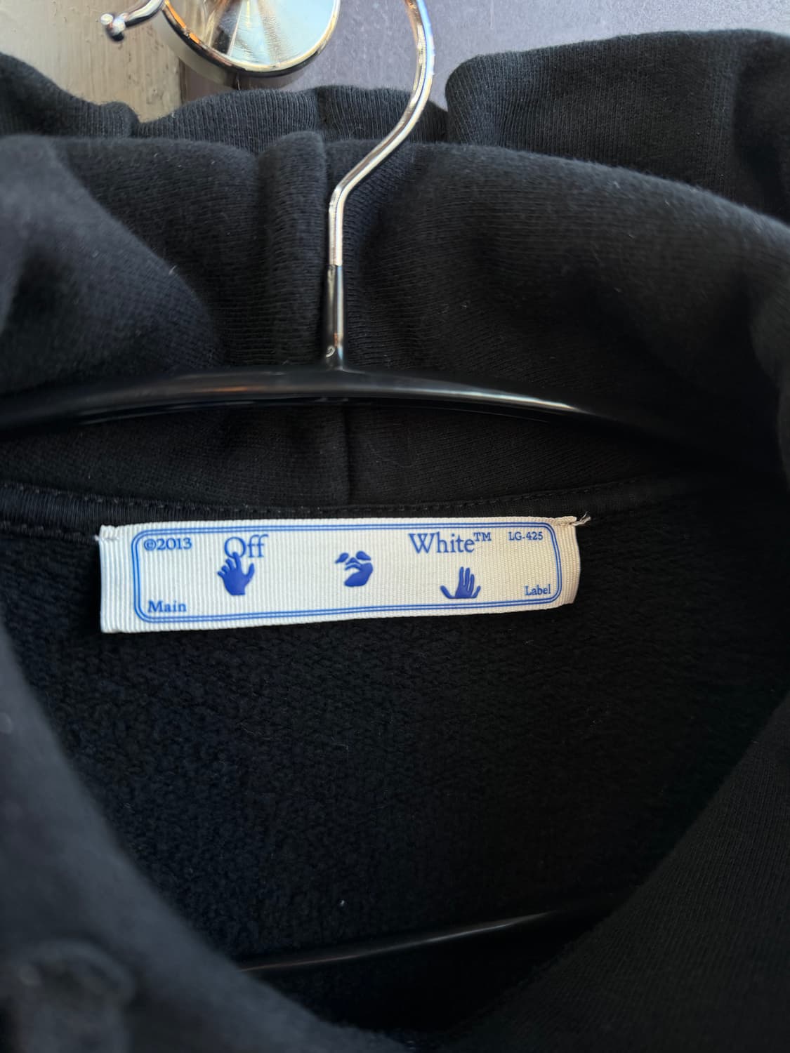 XXS/ 오프화이트 기모그래픽 백로고 후드티 상품이미지6