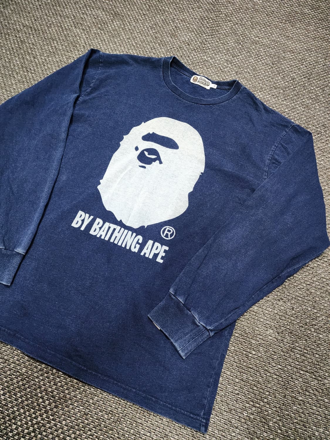 베이프 빅 로고 롱슬리브 티 XL사이즈 상품이미지10