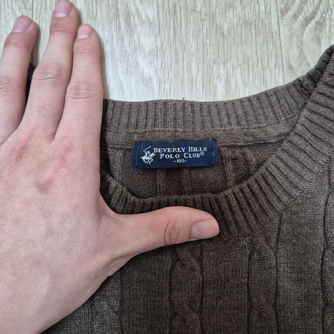 비버리힐즈폴로클럽 스몰포니 모직 꽈배기 니트 상품이미지5