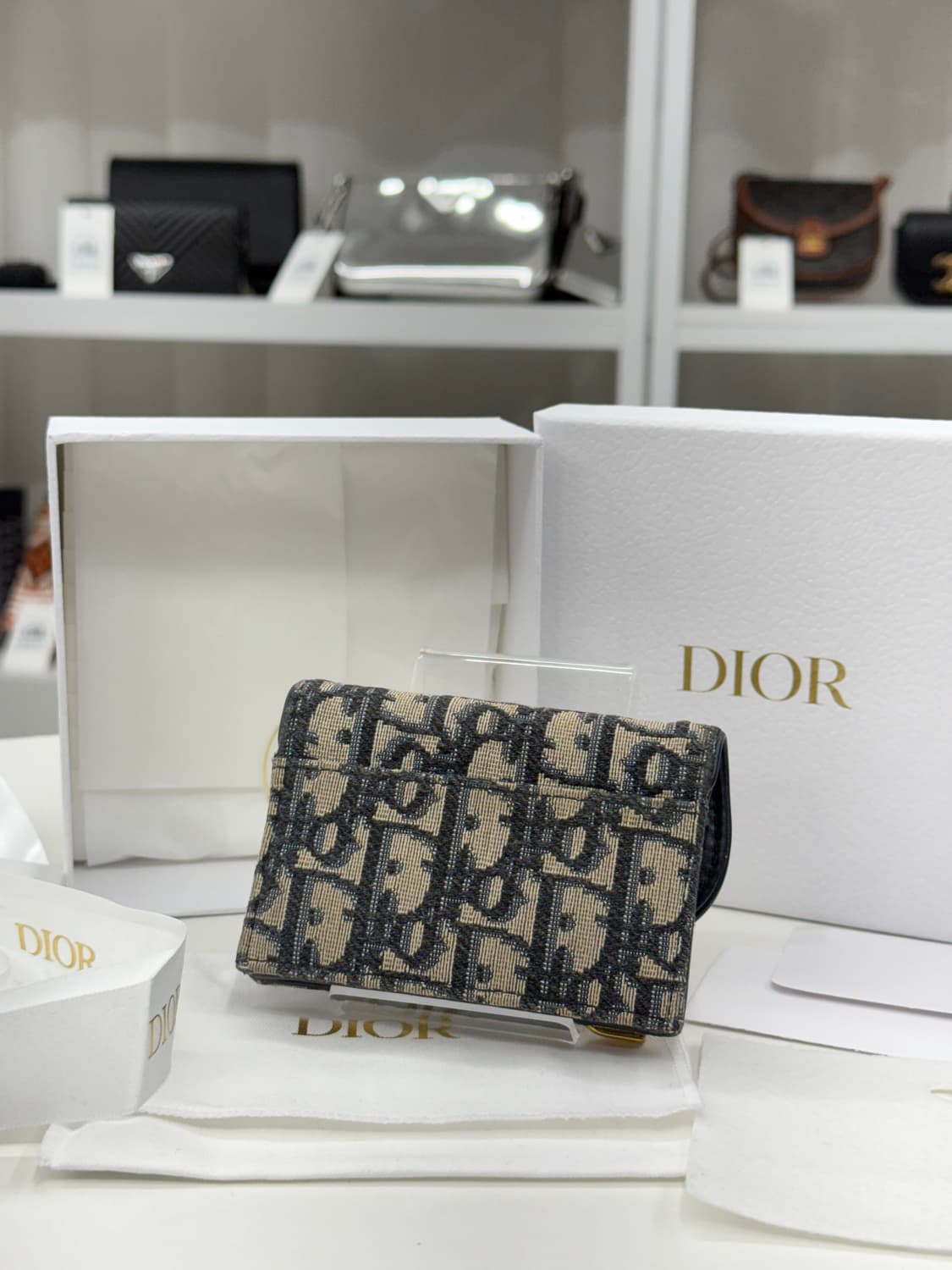 [OS] 디올 오블리크 새들 플랩 카드지갑 상품이미지2