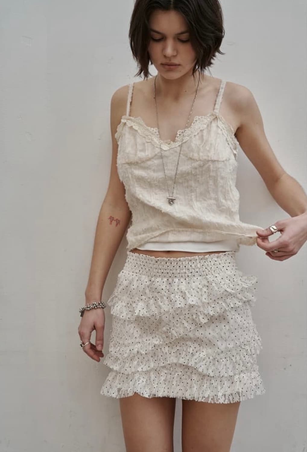 세틀포문 도트 프릴 스커트 settle for moon y2k 빈티지 상품이미지3