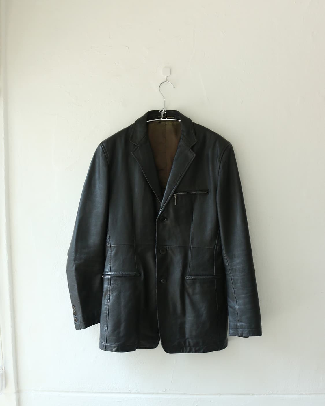 장 폴 고티에 오브제 블랙 레더 블레이저  상품이미지4