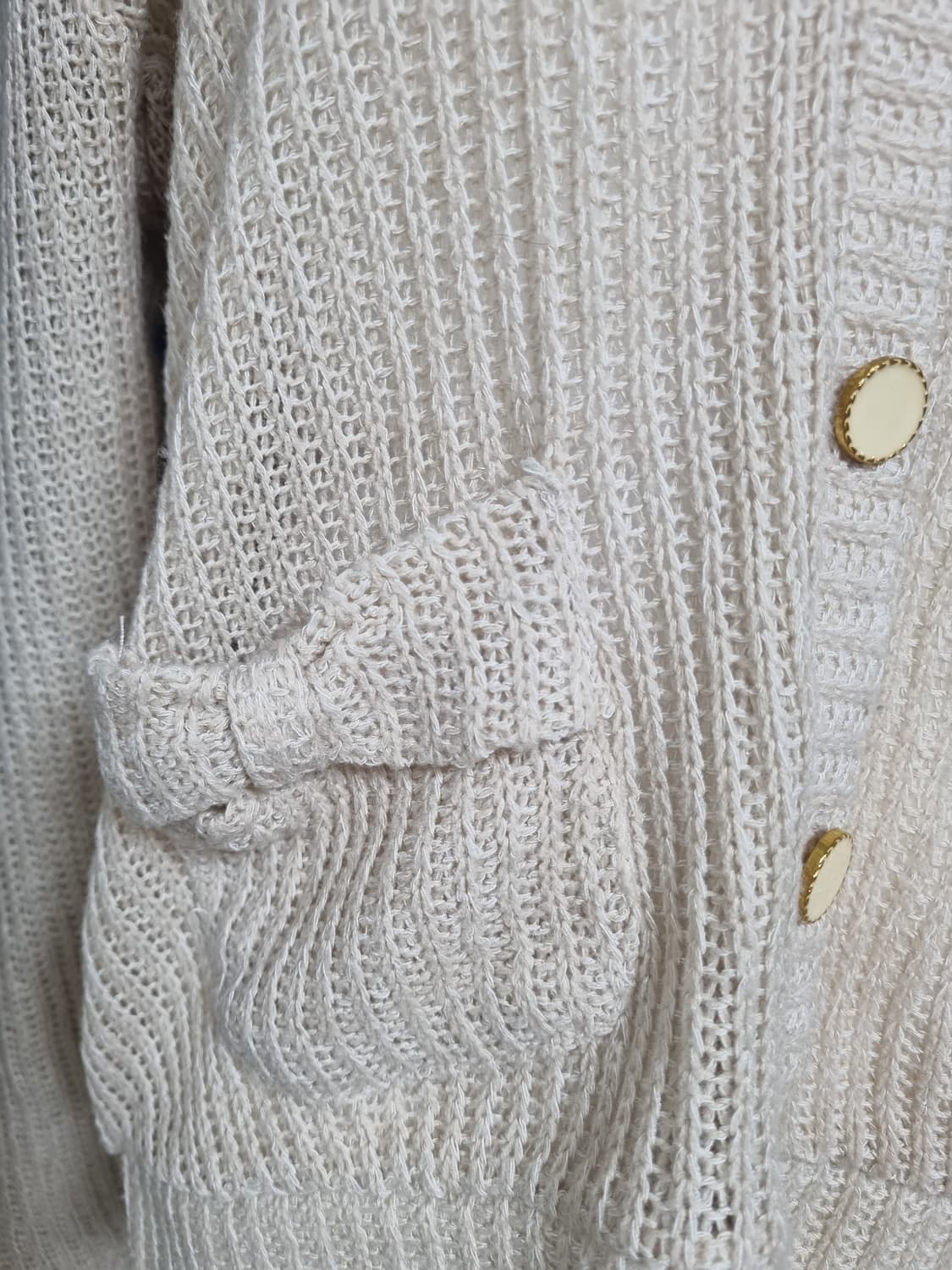 올리브데올리브 리본 니트 가디건 라떼갸루 리즈리사 엑시즈팜  상품이미지4