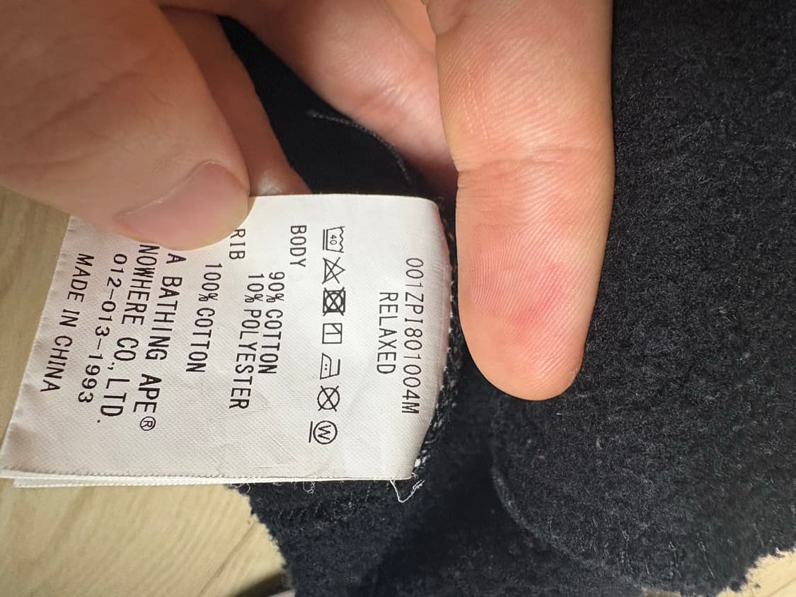 베이프 후드집업 L 상품이미지5