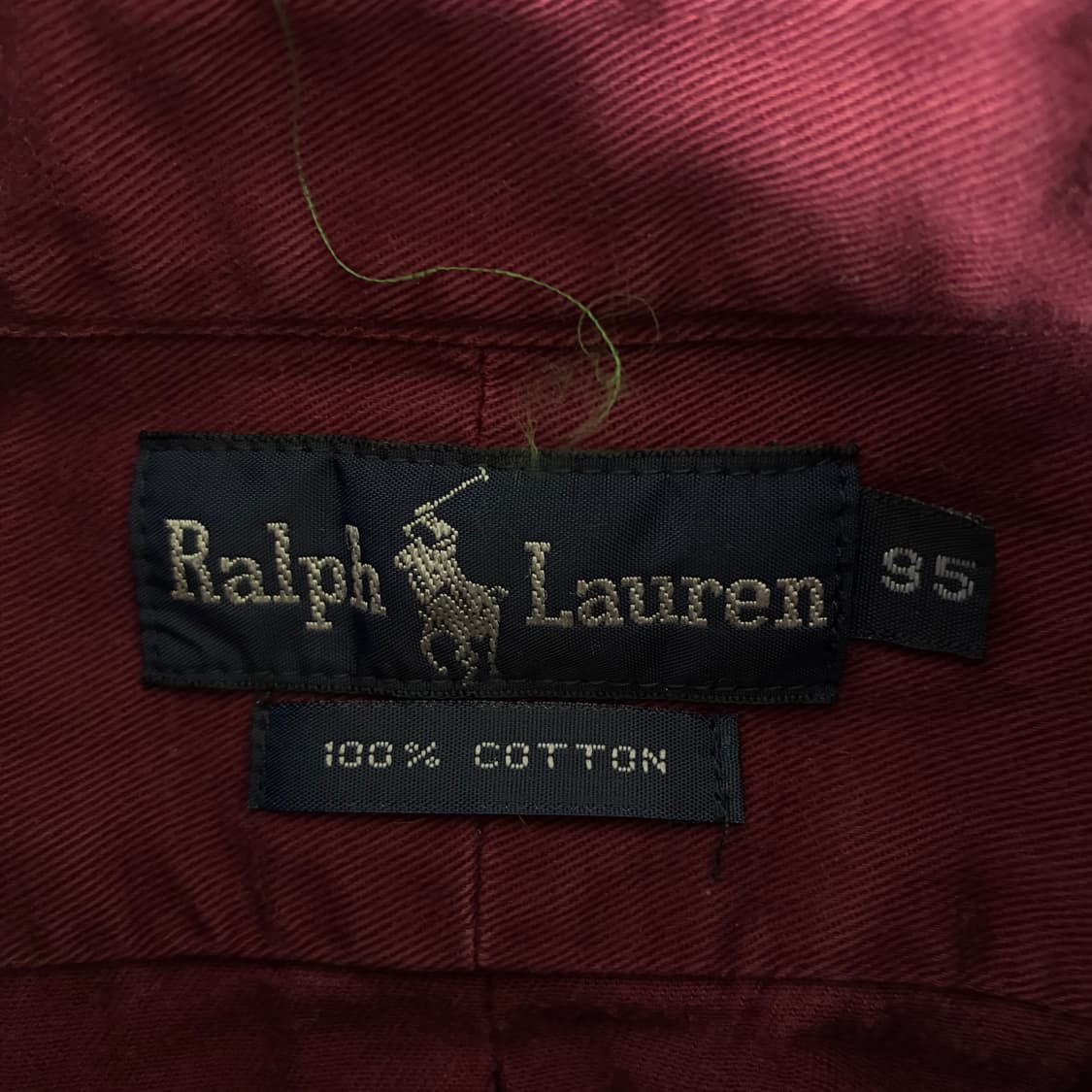 Polo  폴로 랄프로렌 자수 코튼 버건디 셔츠 상품이미지4