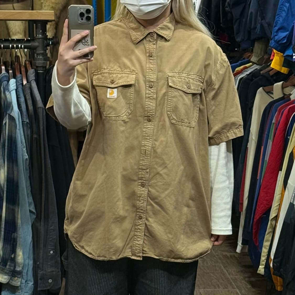 [HI] 칼하트 반팔셔츠 카멜  상품이미지2
