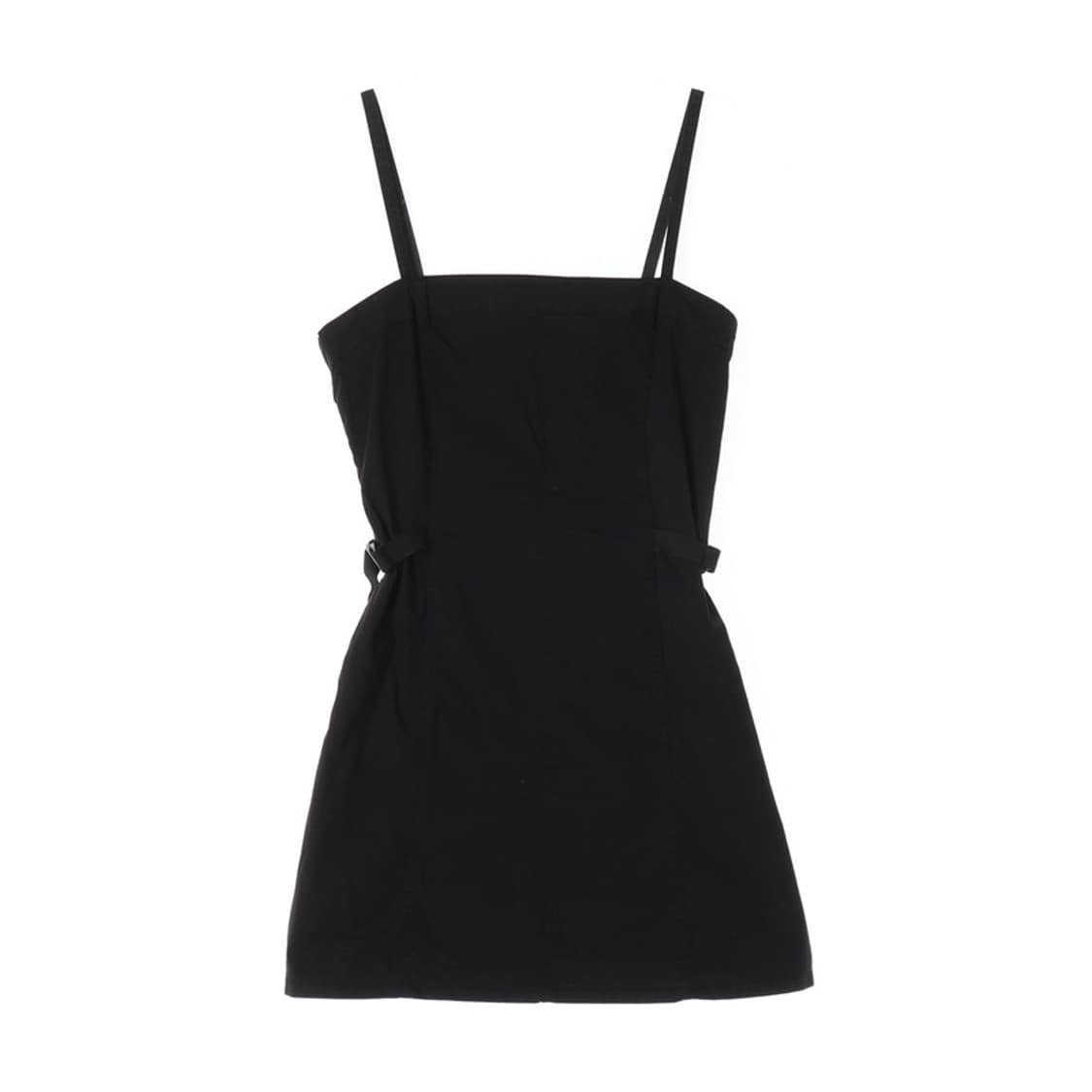 ZARA 블랙 미니멀 스퀘어넥 끈 원피스 XS 상품이미지1