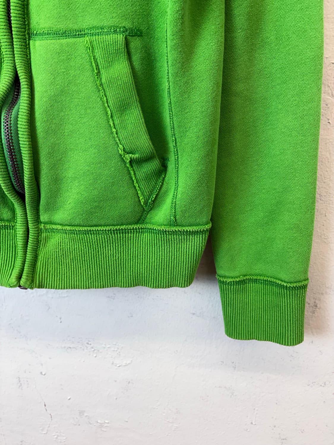 아베크롬비 빈티지 그린 자수로고 후드집업 상품이미지3