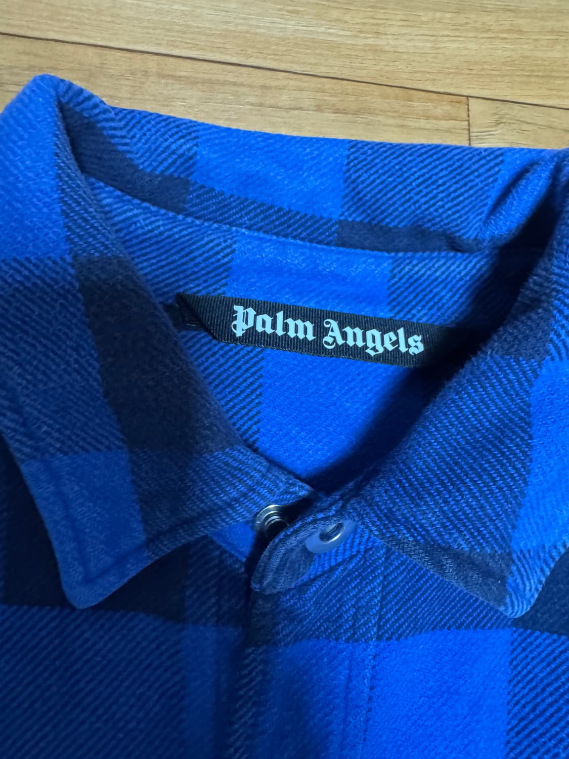 팜엔젤스 블루 플란넬 셔츠 자켓 M 상품이미지2