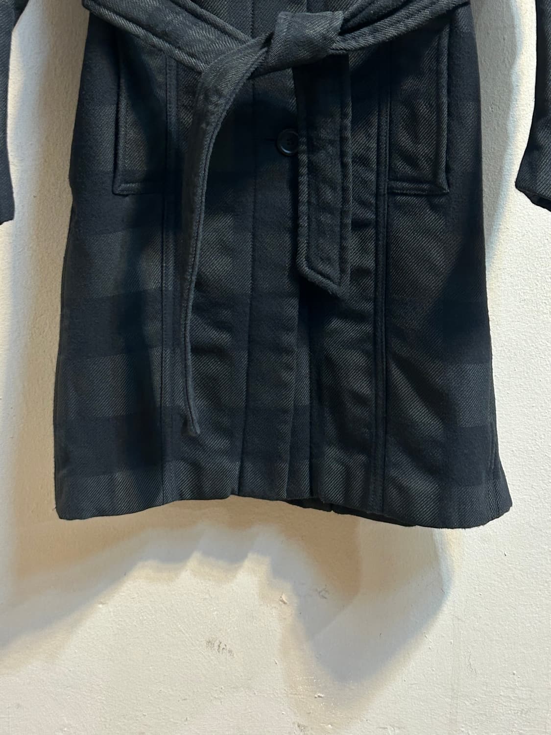 마쥬 후드 패턴 미디 코트 상품이미지3