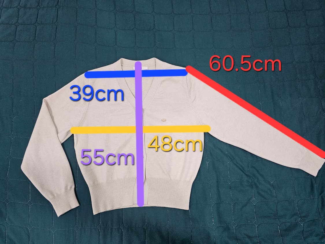 오로 브이넥 가디건 베이지 M 상품이미지10