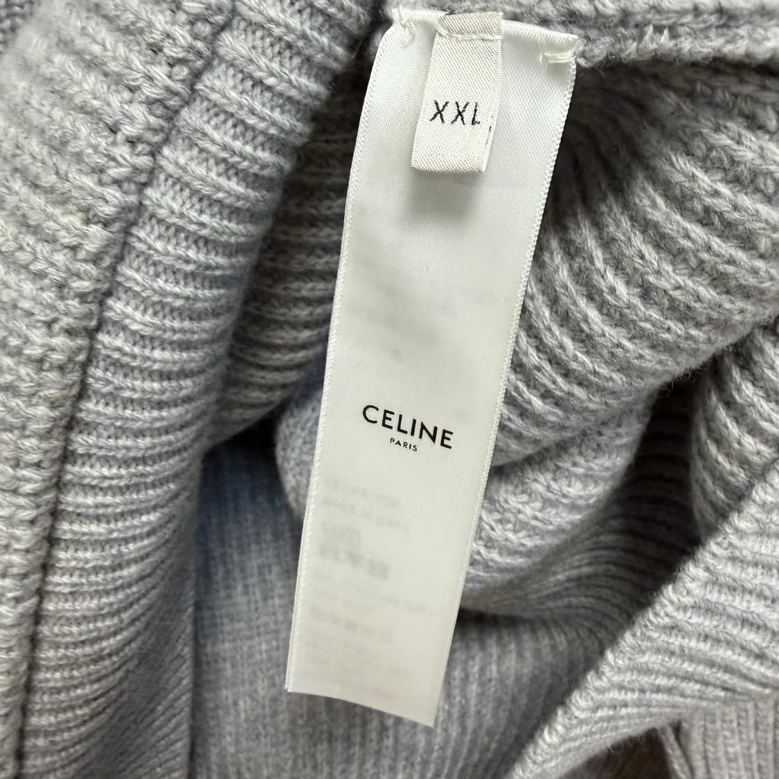 [S+급/2XL] 24FW 셀린느 트리옹프 리브드 울 니트 후드티 상품이미지6