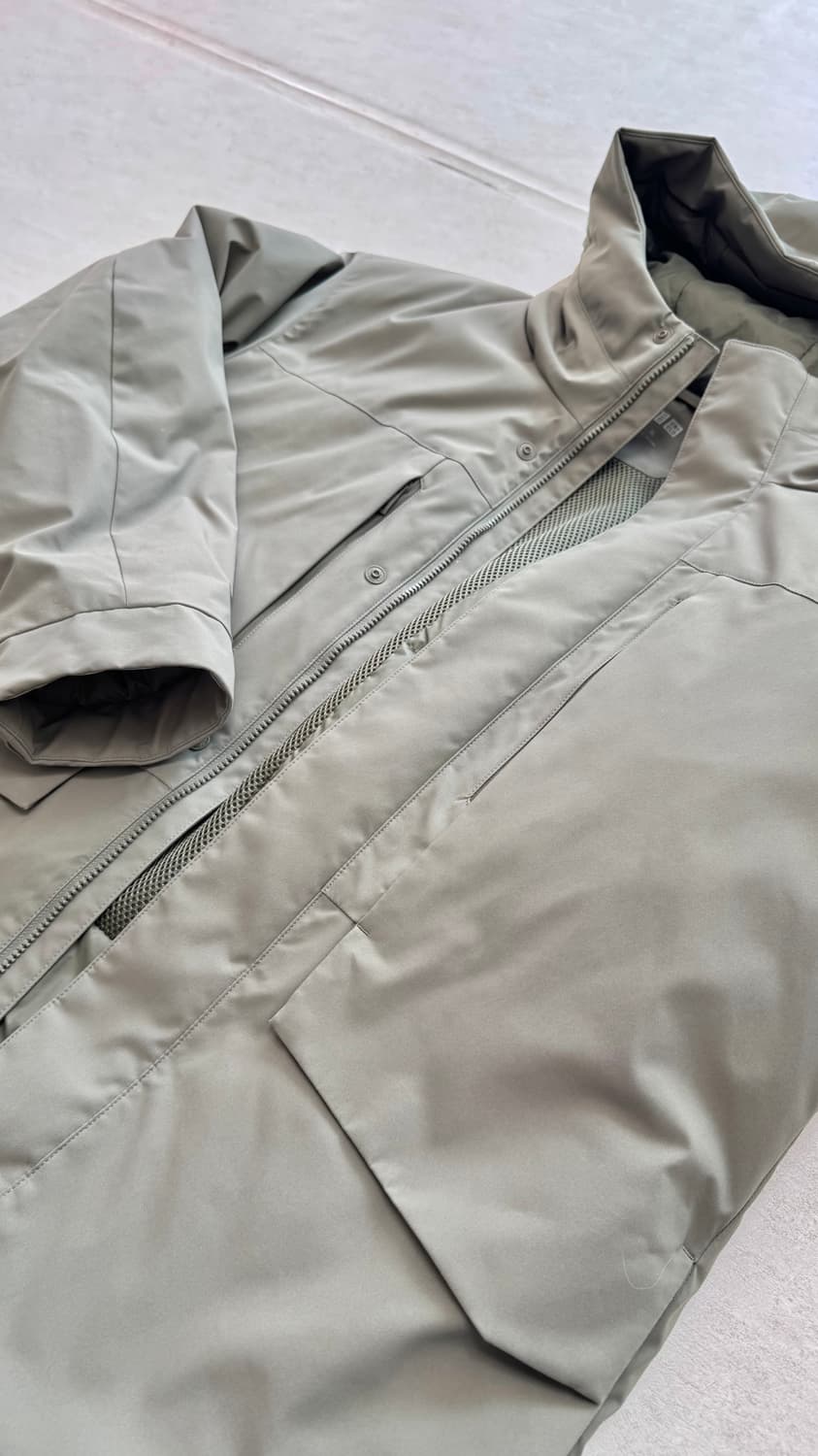 유니클로 하이브리드 다운파카 XL 카키 상품이미지2