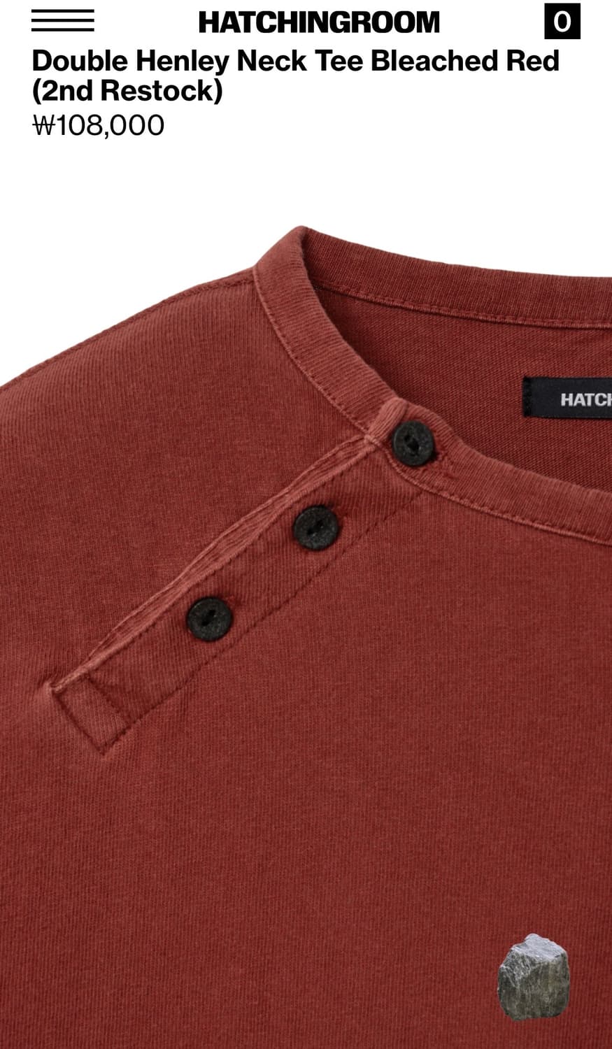 해칭룸 더블 헨리넥 티셔츠 상품이미지3