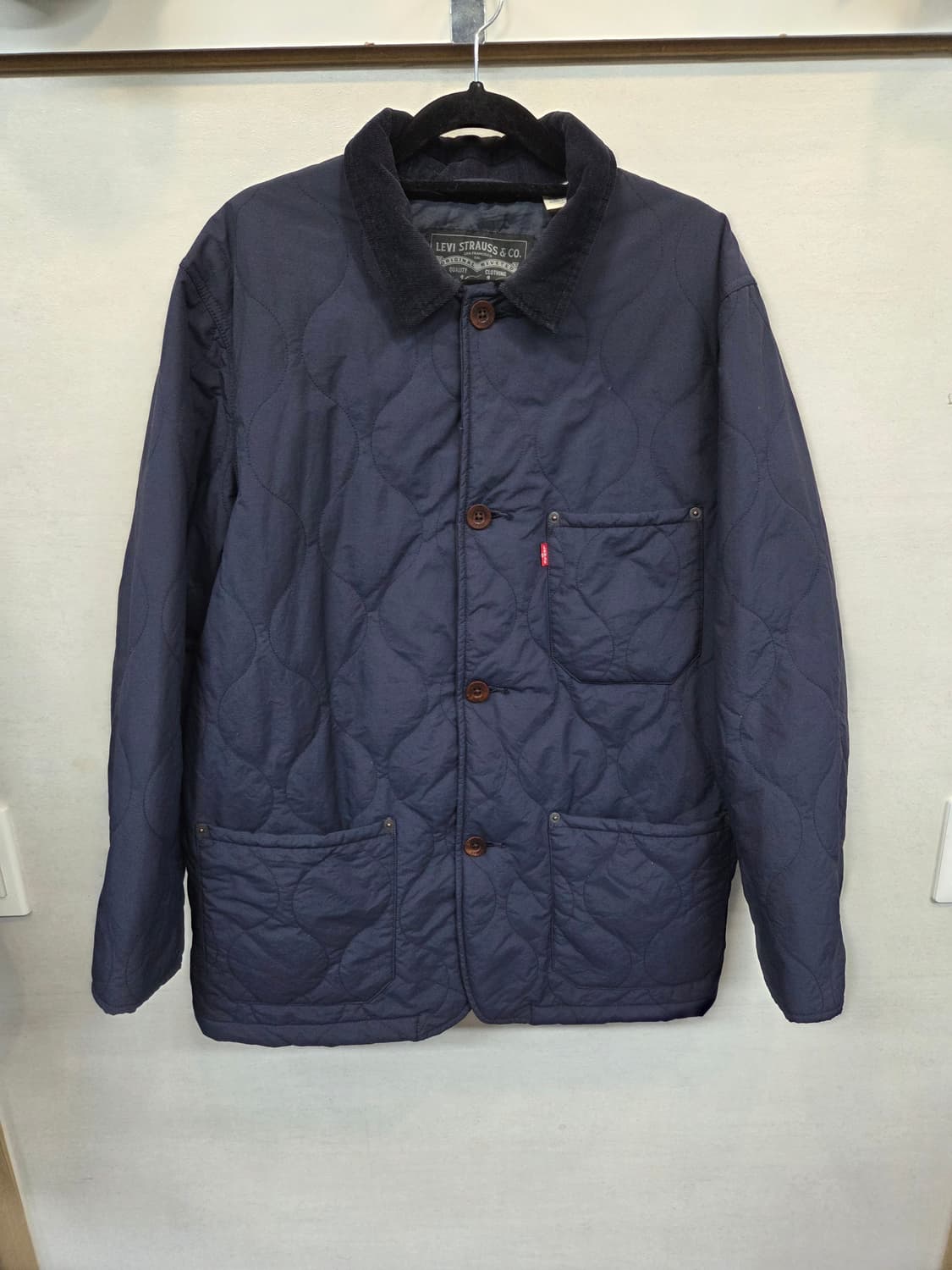 리바이스 퍼텍스 카라 코듀로이 퀄팅 자켓 Lg 다크네이비  상품이미지1