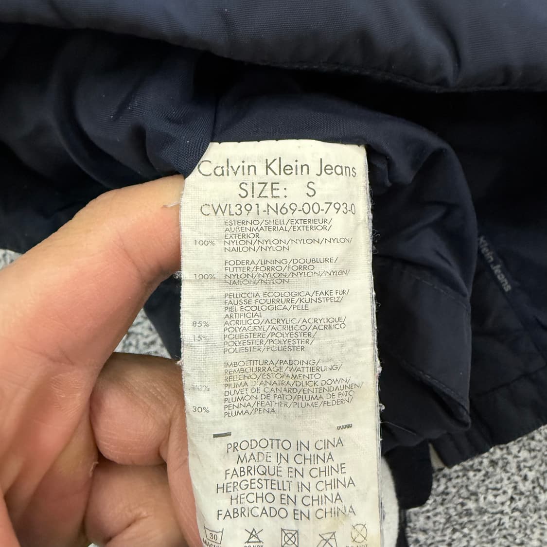 [S] 켈빈클라인 진 패디드 버튼 히든집업 캐주얼 자켓 0109T1 상품이미지4