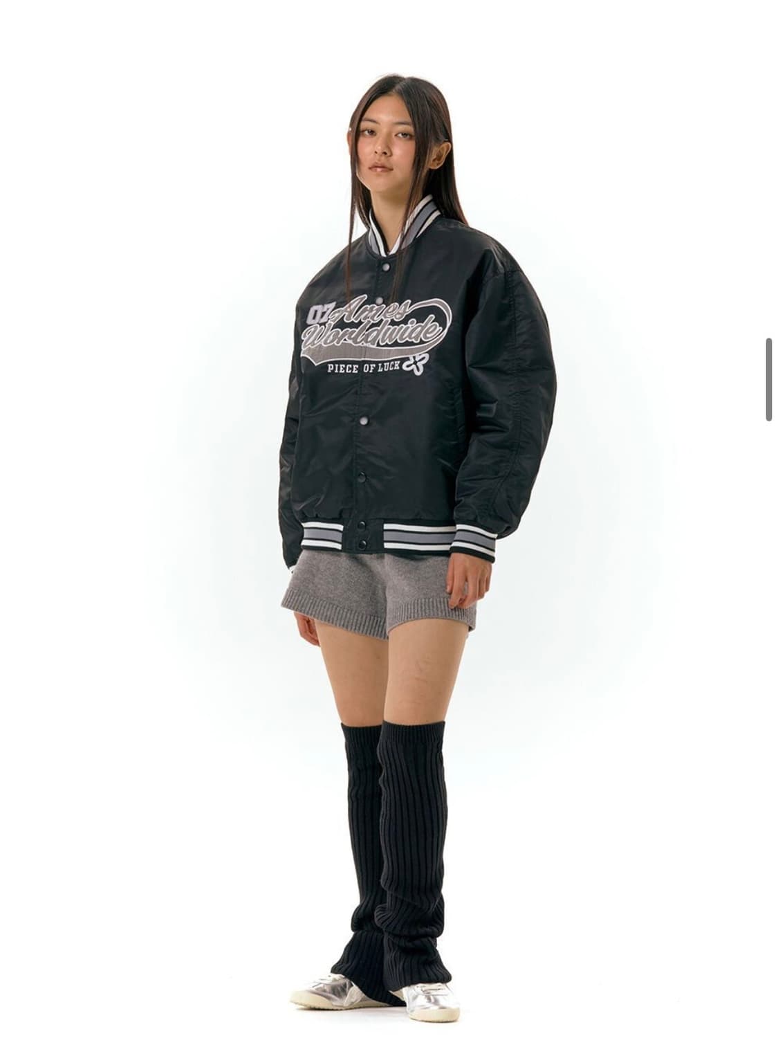 아메스월드와이드 나일론 스타디움 자켓 블랙 L 상품이미지3