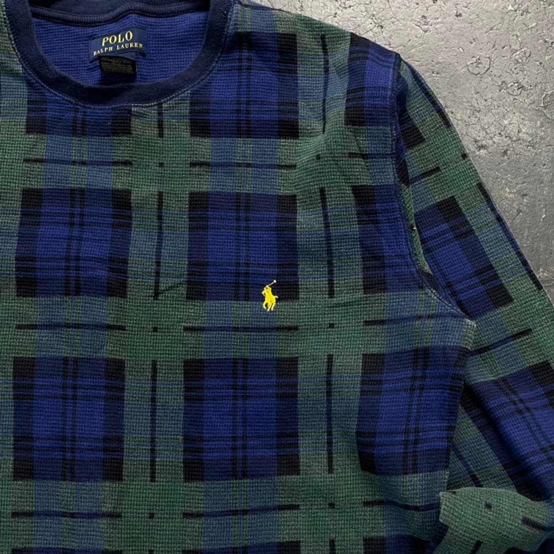 100 폴로 랄프로렌 신형 체크 와플티 상품이미지2