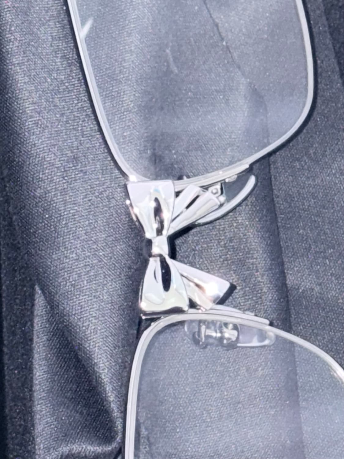 shushutong 실버 리본 무테 안경 상품이미지4