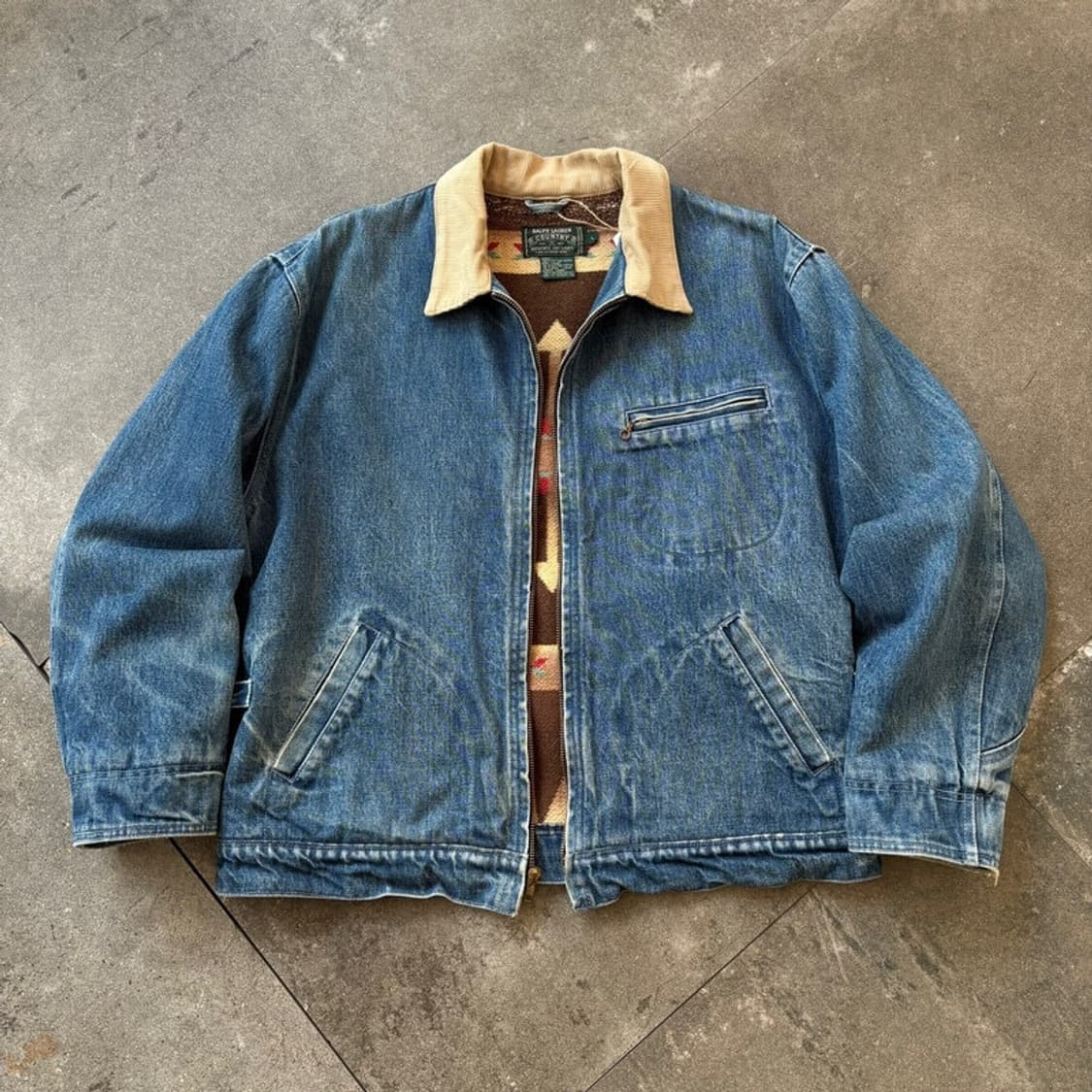 90s 폴로 컨트리 나바호 91-b 데님 트러커 자켓 상품이미지1