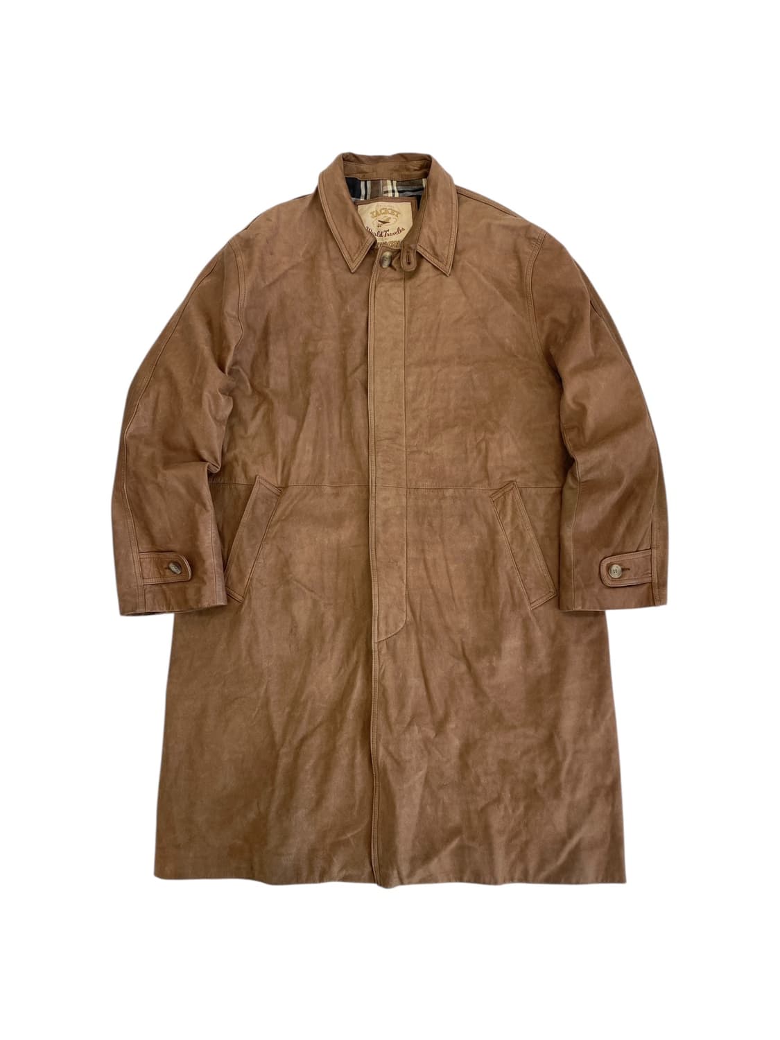 90's 쉐비뇽 나파 레더 롱 코트 상품이미지1