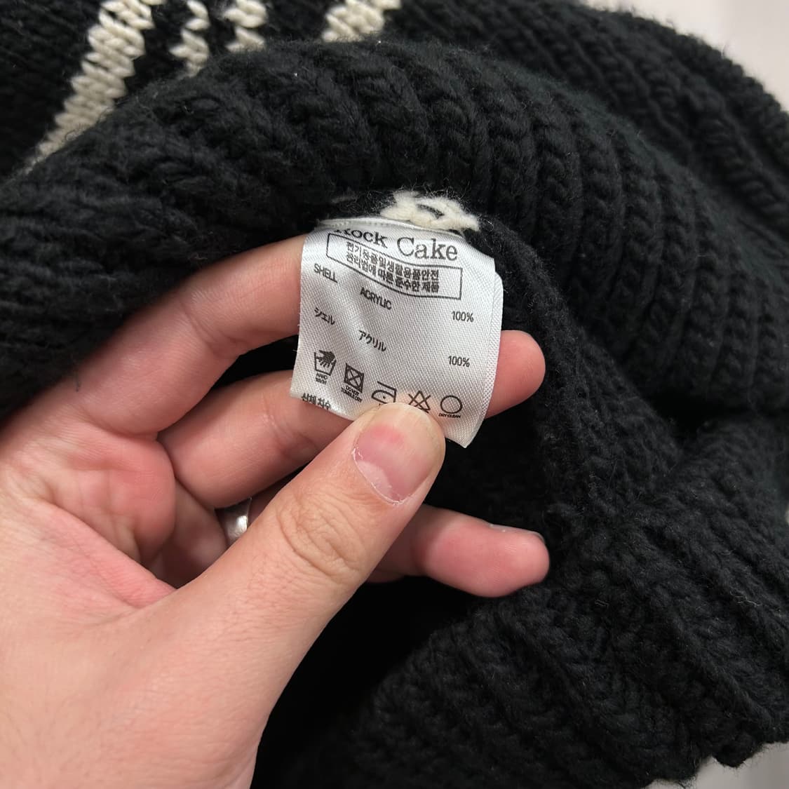 락케이크 유니섹스 코위찬 카라 니트집업 상품이미지4