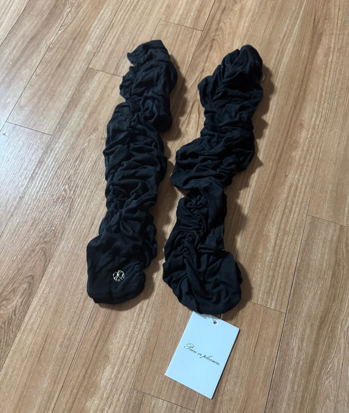 (새상품, 택O) 페인오어플레져 레그워머 블랙 sheer legwarme 상품이미지2