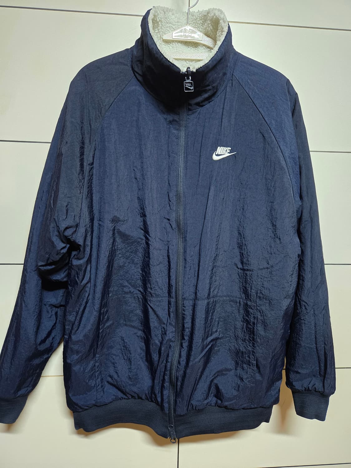 나이키 빅스우시 양면 후리스 점퍼(화이트+네이비) 상품이미지5