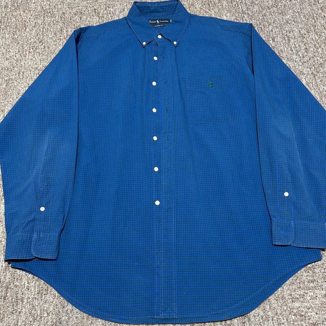 XXXL) 폴로 랄프로렌 클래식핏 파랑 체크셔츠 상품이미지2
