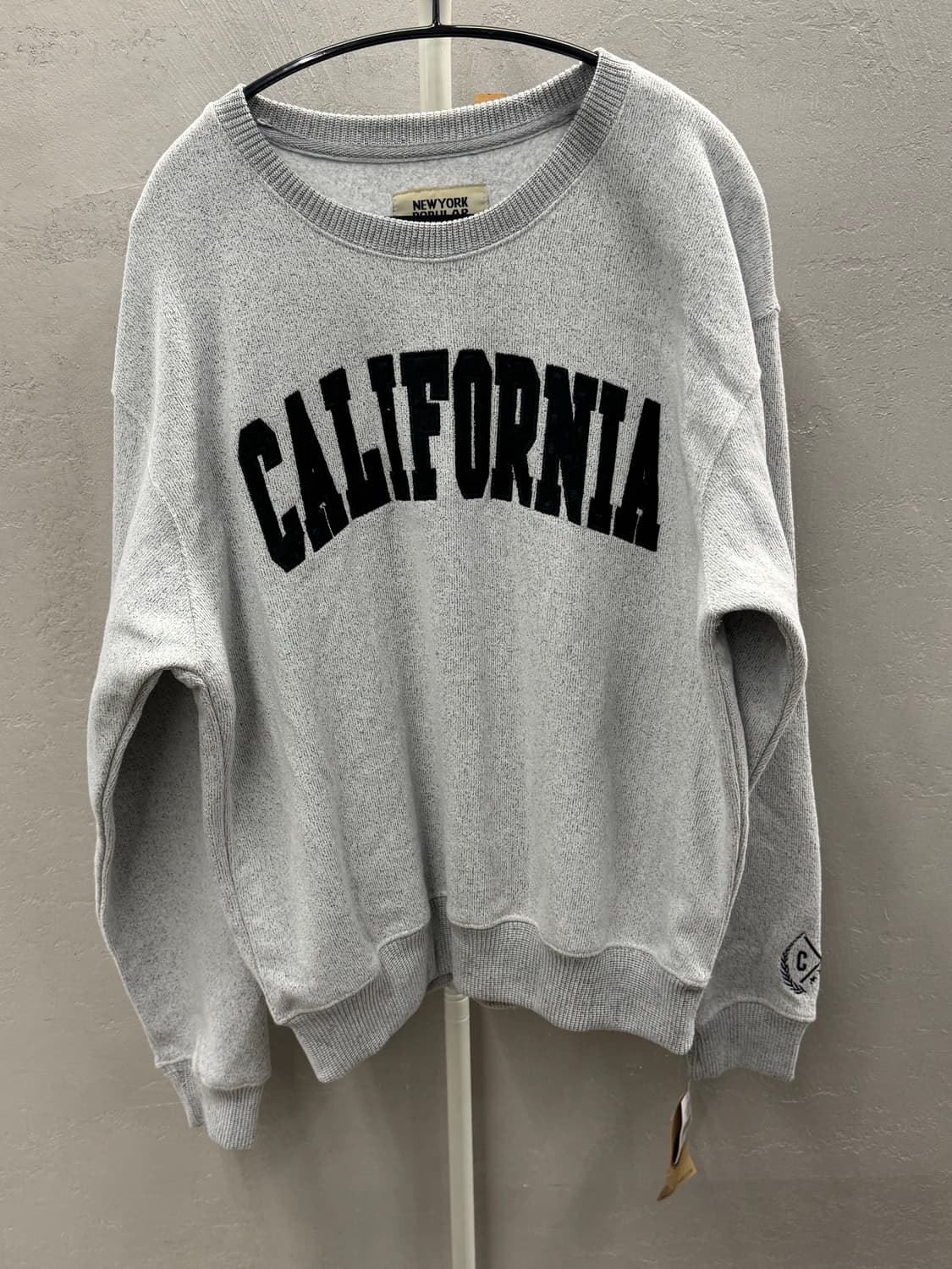 캘리포니아 프린팅 맨투맨 티셔츠 회색 XL 상품이미지2