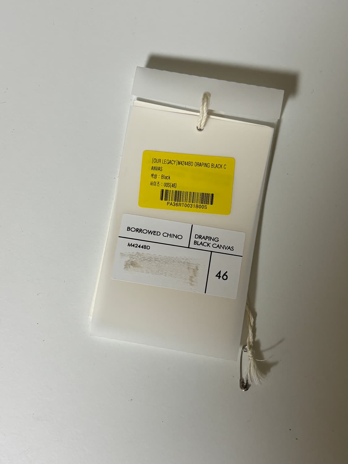 [46] 아워레가시 버로우드 치노 팬츠 (블랙) 상품이미지5