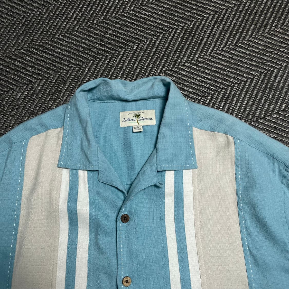Island shores 실키 하와이안 쿠바 셔츠 y 5090 상품이미지3