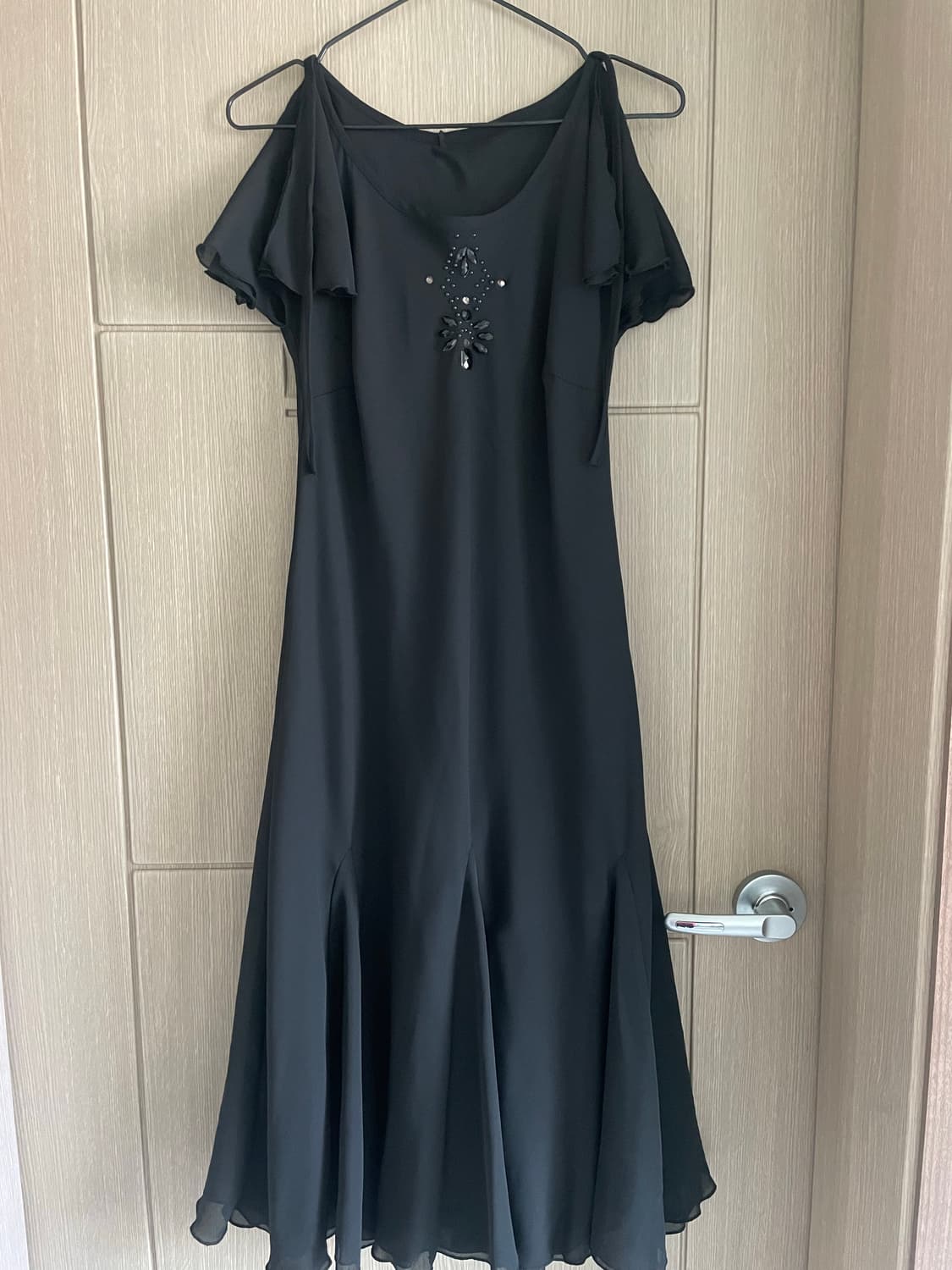 Made in Italy 블랙 비즈 페어리 머메이드 롱 원피스 상품이미지1