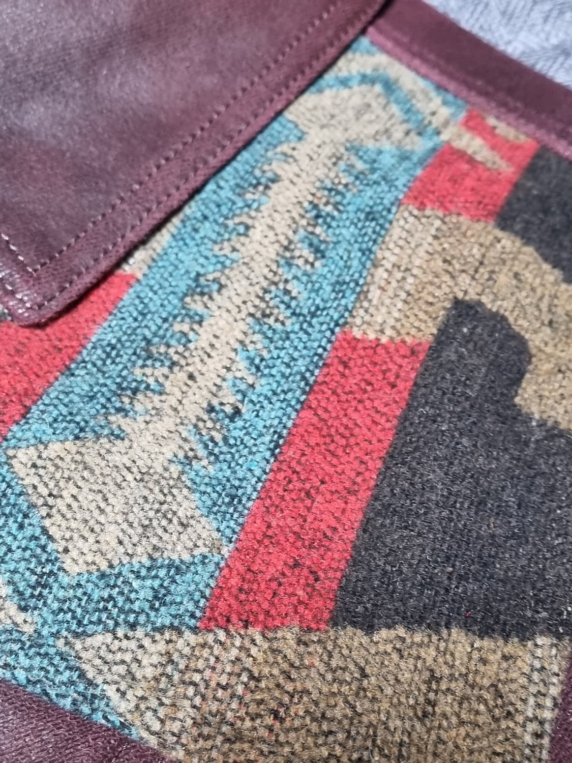 나바호 패턴 카우하이드 울 혼용 자켓 110 상품이미지3