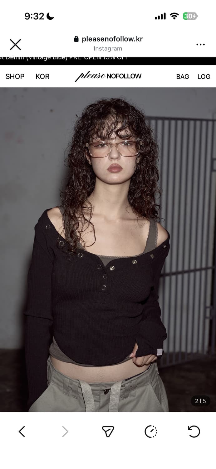 플리즈노팔로우 버니탑 블랙 상품이미지2