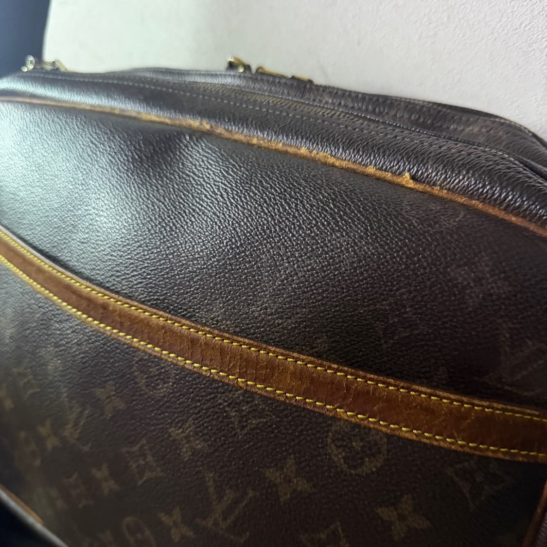 빈티지 루이비통 모노그램 리포터백 라지 숄더&크로스백 상품이미지2