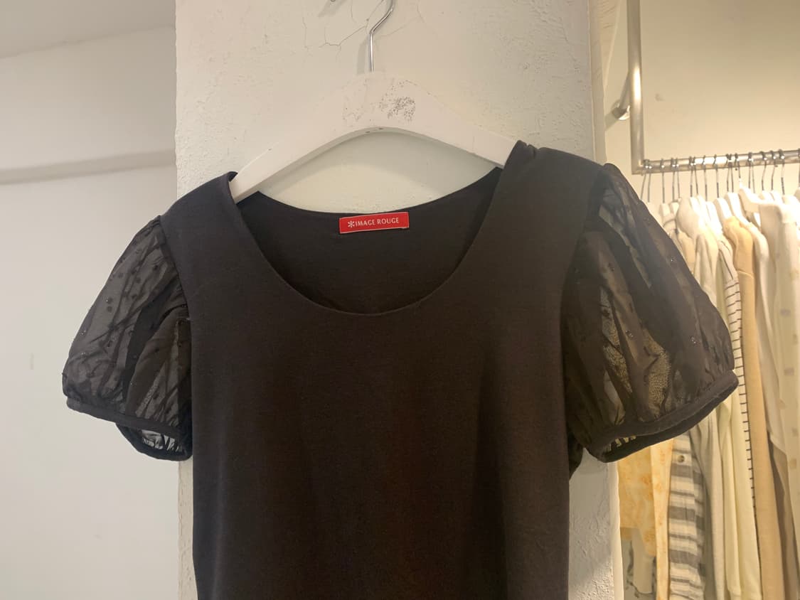 Dot puff sleeve shirts 상품이미지4