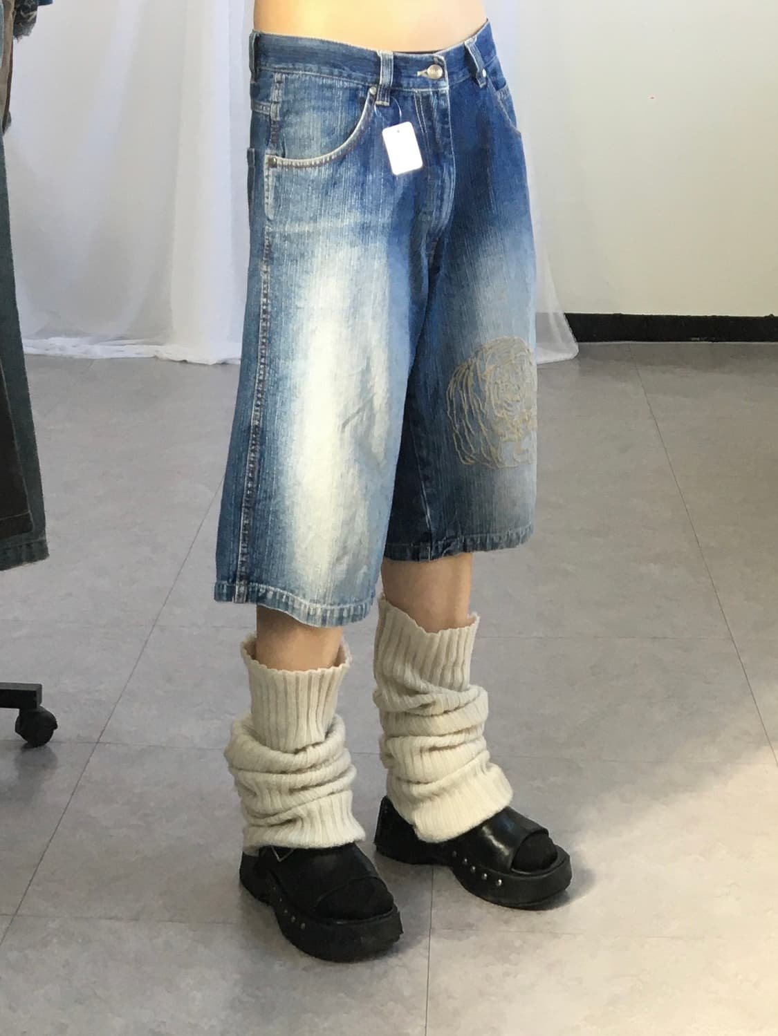 Needle work point denim pants 상품이미지6