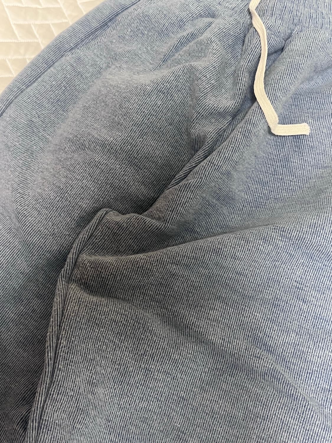 기모파스텔톤파랑색추리닝바지판매 상품이미지2