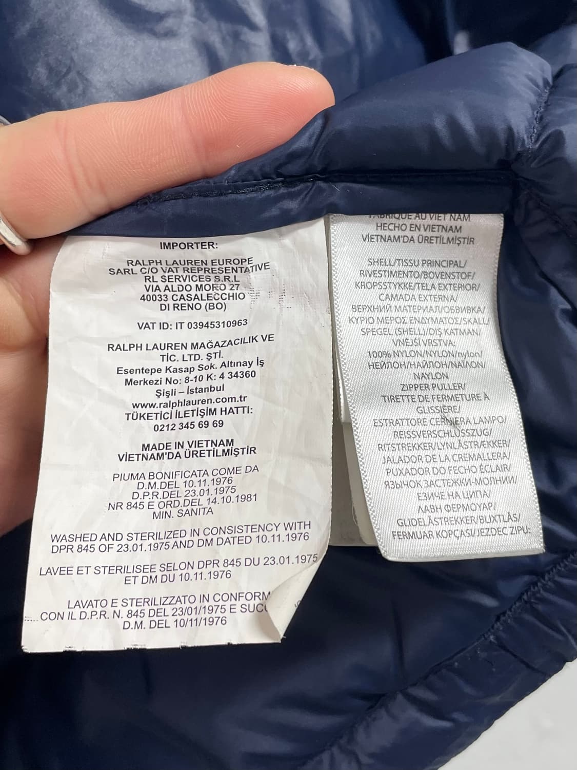 폴로 랄프로렌 네이비 경량 조끼패딩 (on.184) 상품이미지5