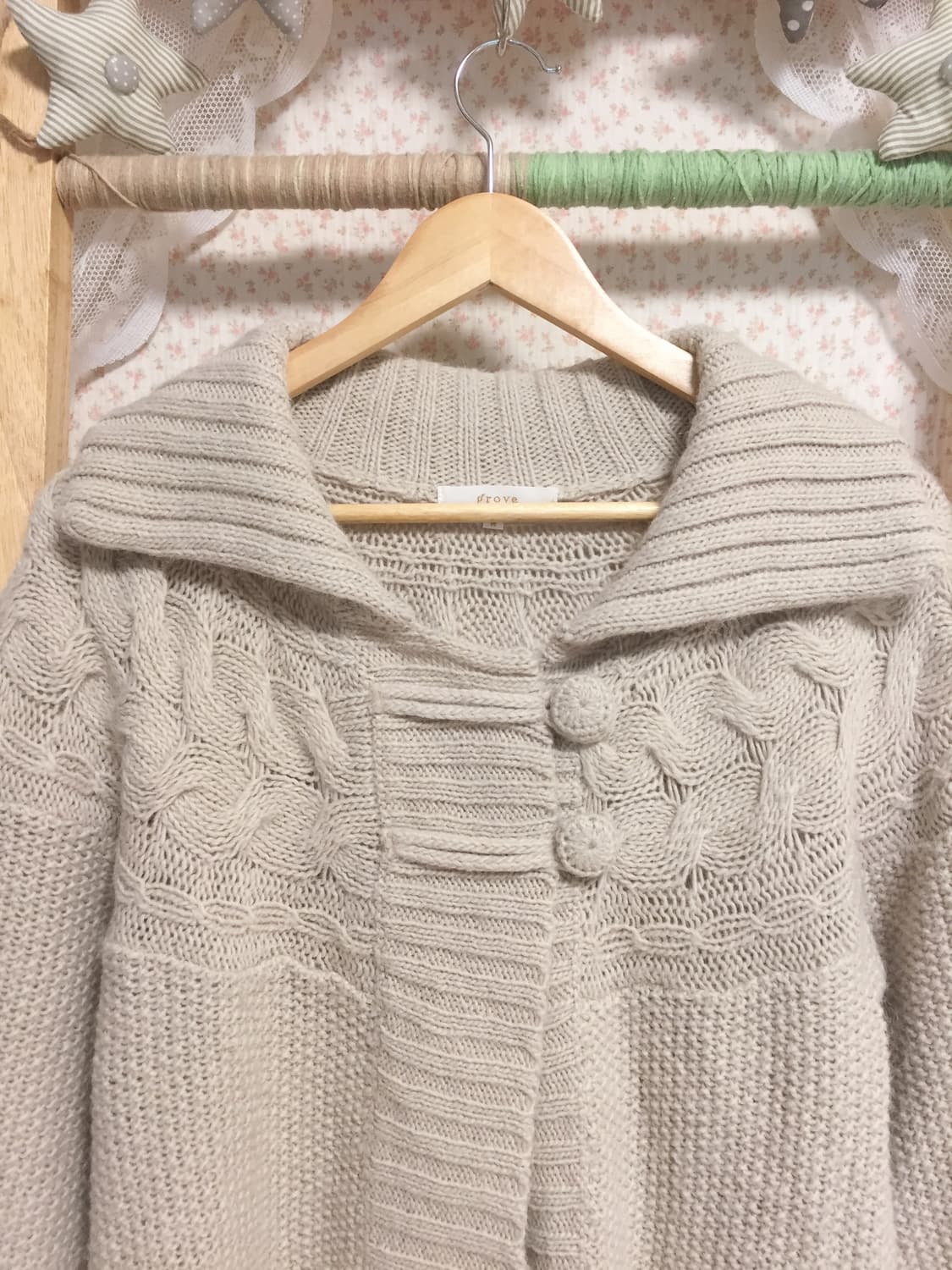 빈티지 모리걸 투버튼 니트 가디건  상품이미지3